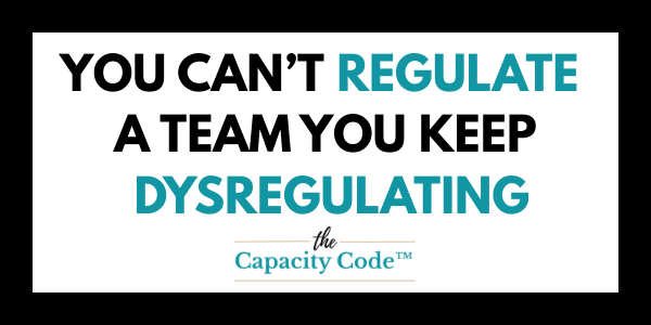 š§ "You Can't Regulate a Team You Keep Dysregulating" ā Vinyl Sticker (2ā x 1ā)
