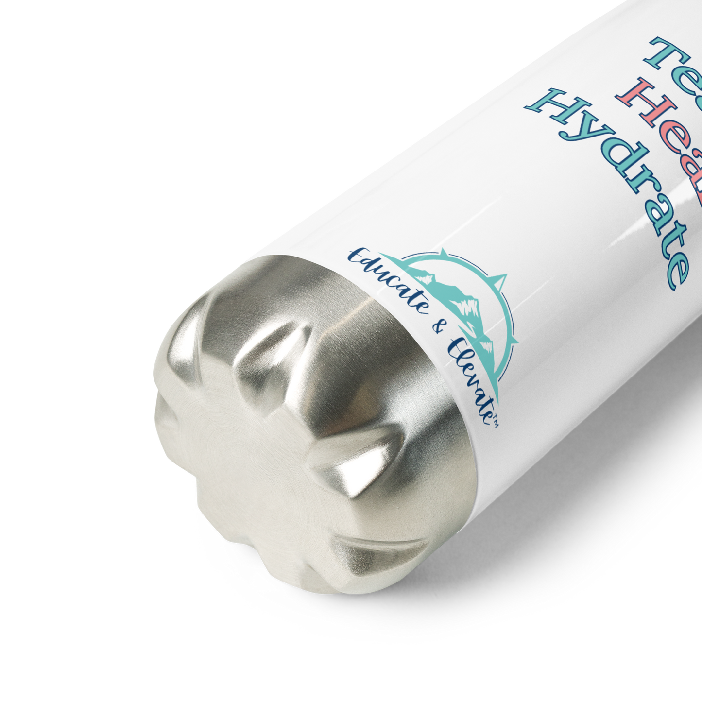 Teach Heal Hydrate Stainless Steel Water Bottle