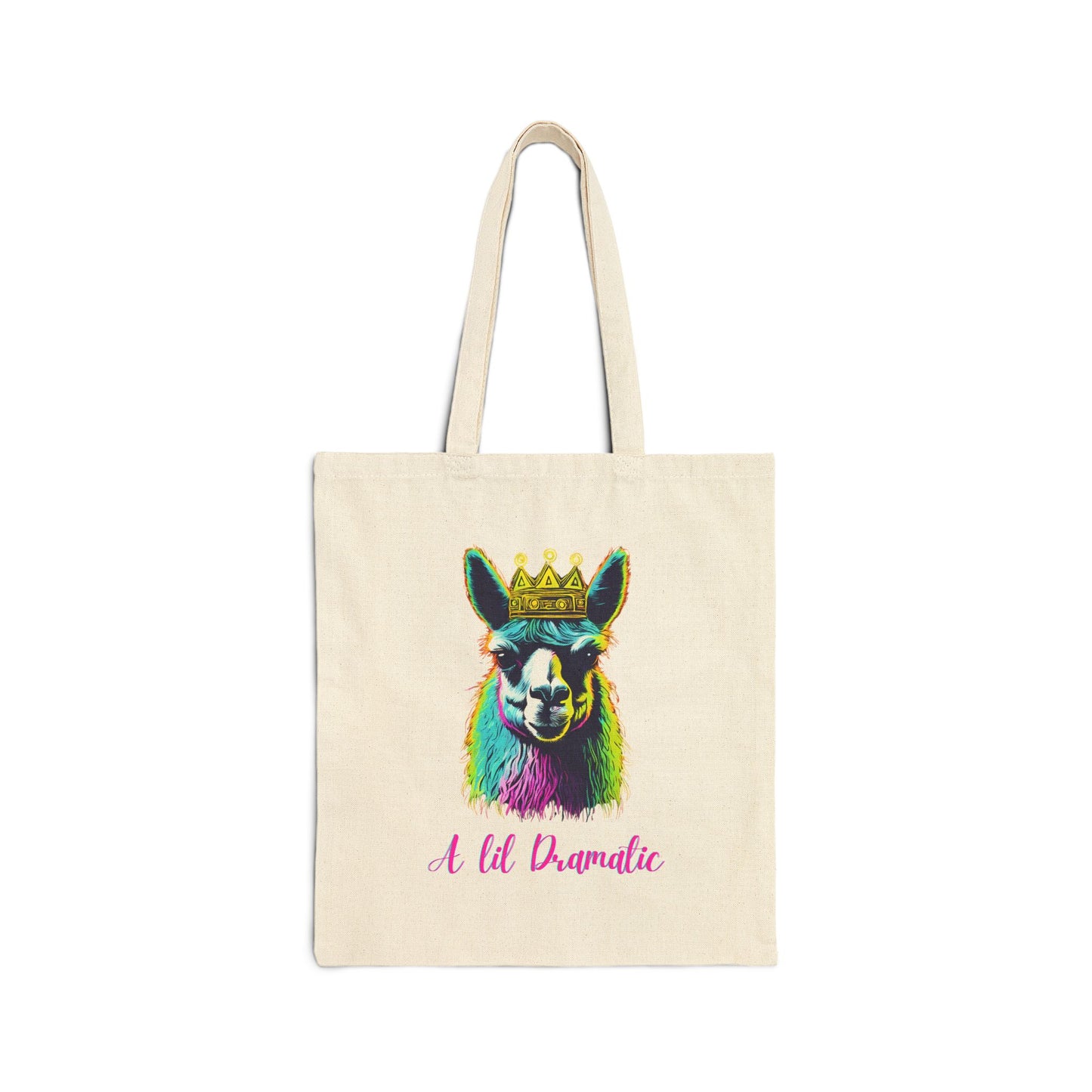 A lil Dramatic-Cotton Canvas Tote Bag