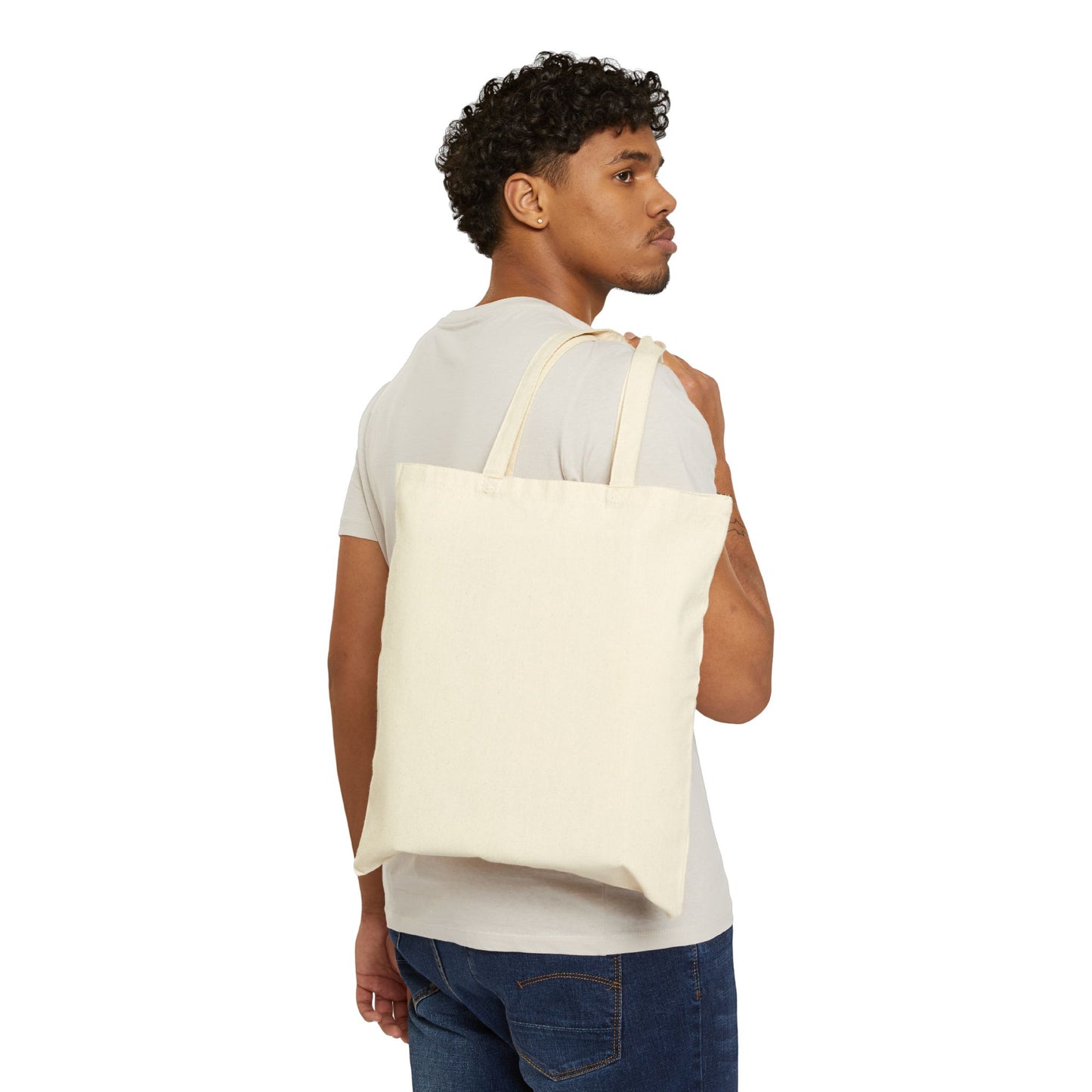 A lil Dramatic-Cotton Canvas Tote Bag