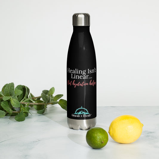 Healing Isn't Linear Stainless Steel Water Bottle