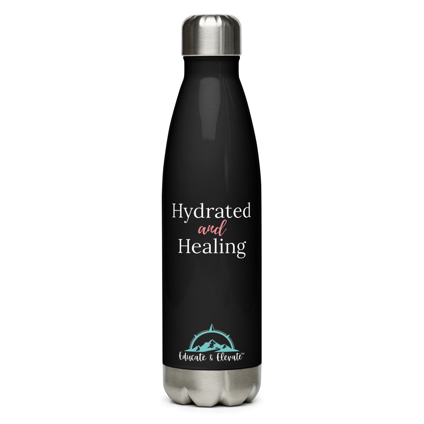 Hydrated and Healing Stainless Steel Water Bottle