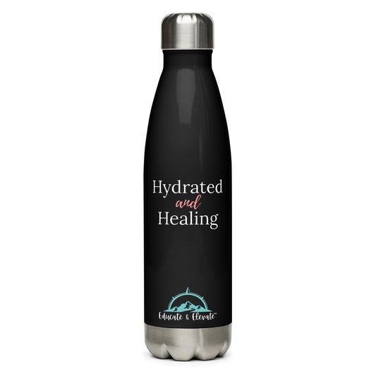 Hydrated and Healing Stainless Steel Water Bottle