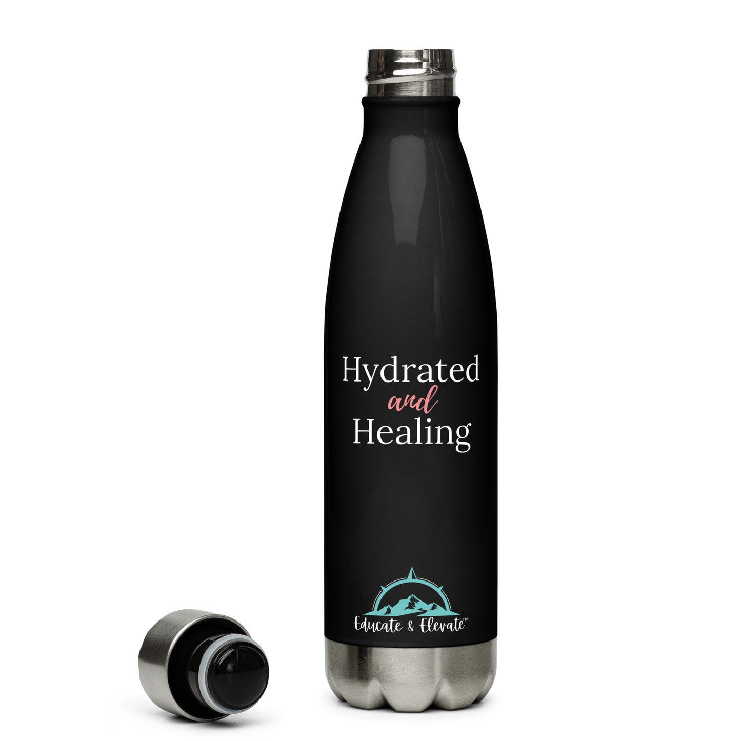 Hydrated and Healing Stainless Steel Water Bottle
