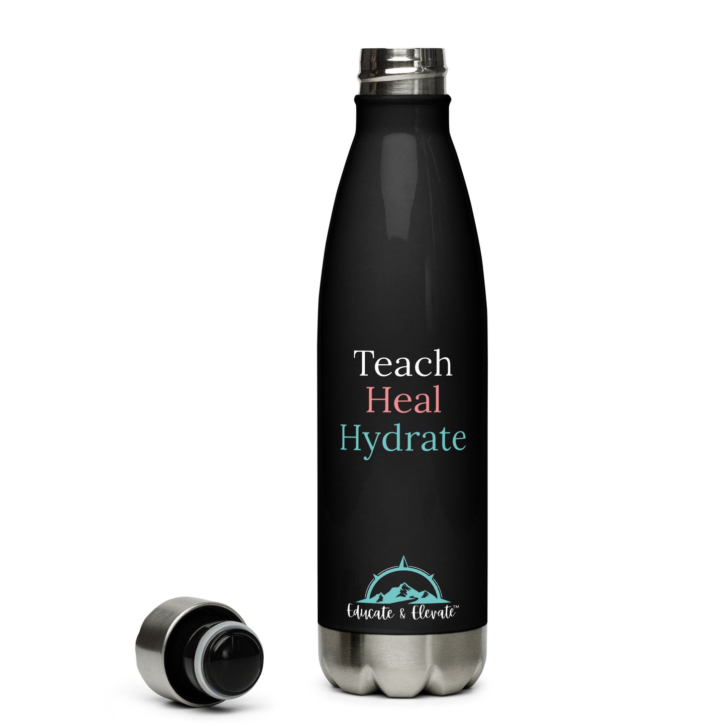 Teach Heal Hydrate Stainless Steel Water Bottle
