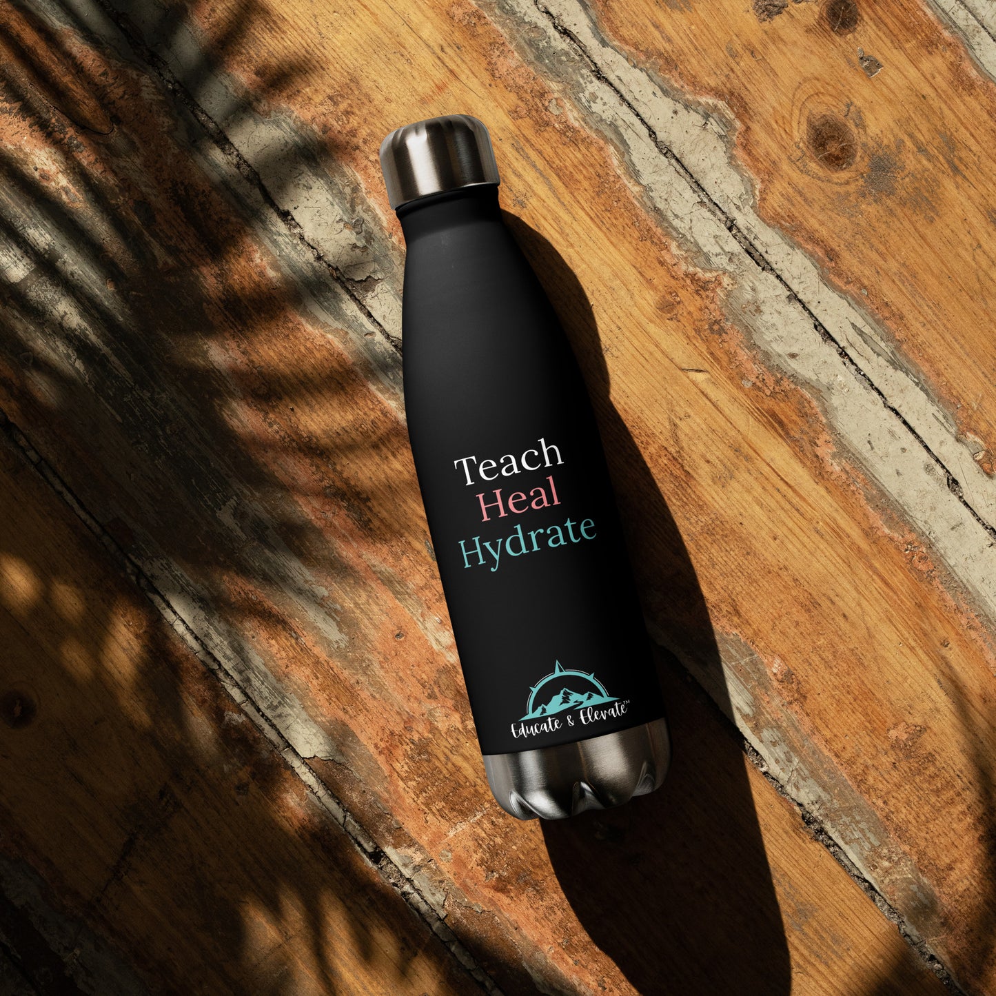 Teach Heal Hydrate Stainless Steel Water Bottle