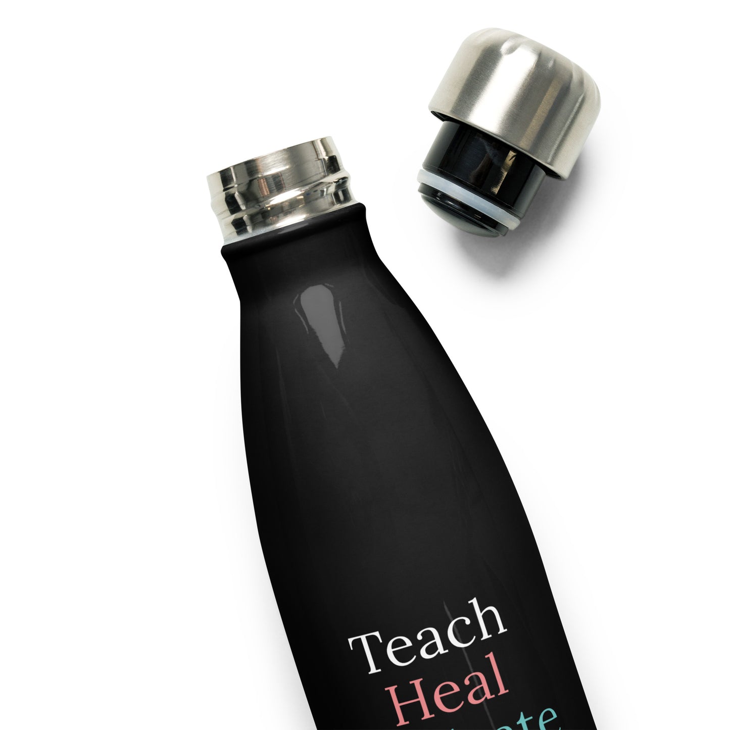 Teach Heal Hydrate Stainless Steel Water Bottle
