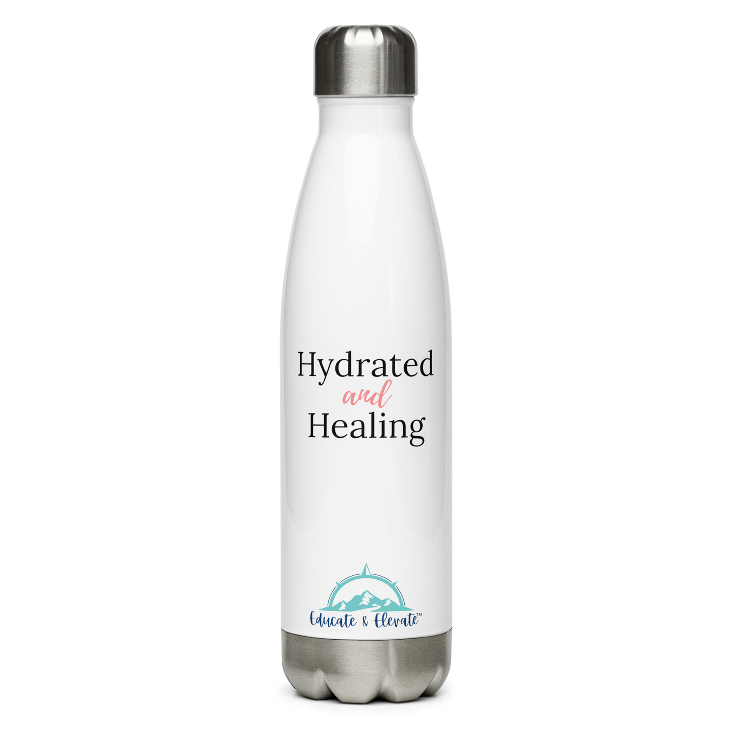 Hydrated and Healing Stainless Steel Water Bottle