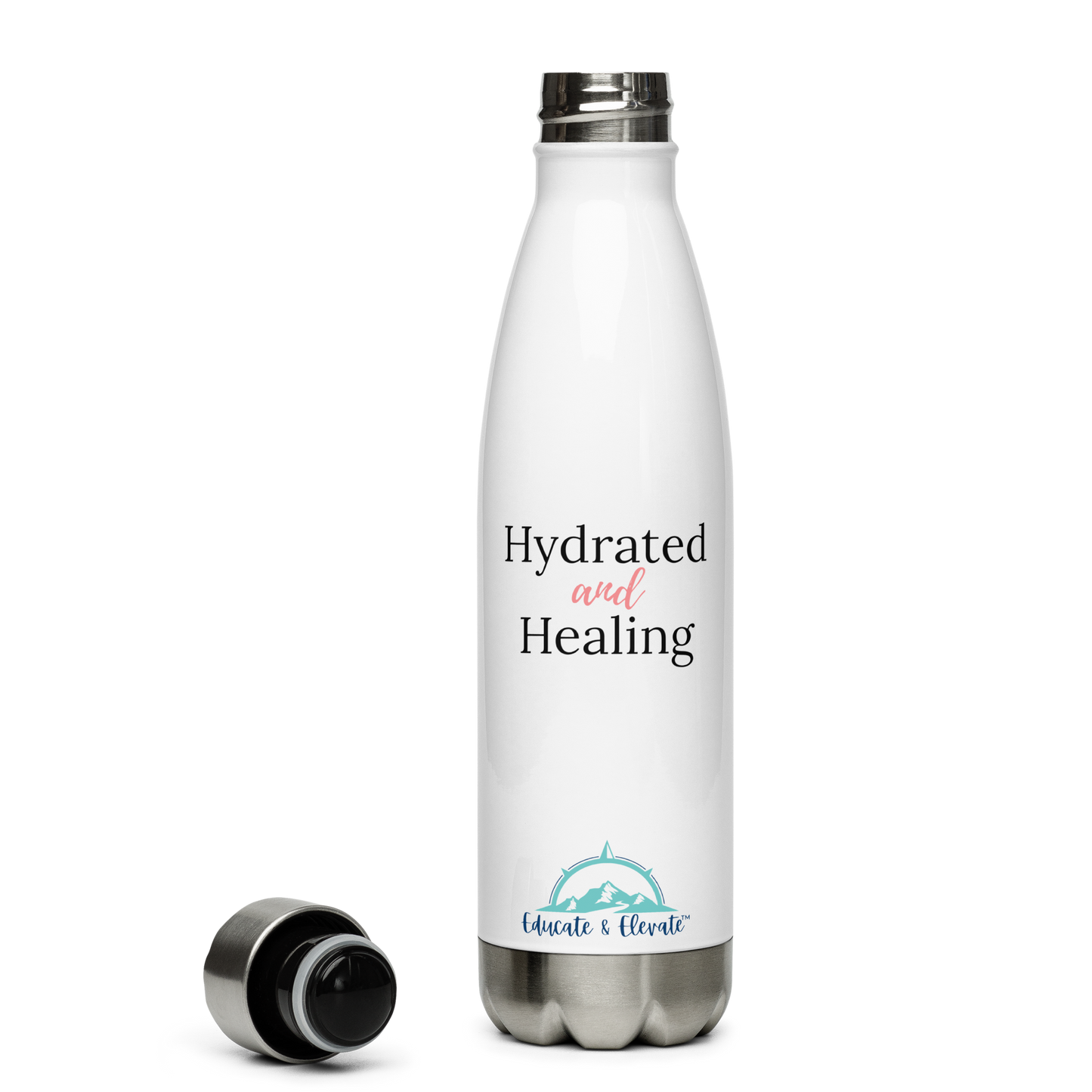 Hydrated and Healing Stainless Steel Water Bottle
