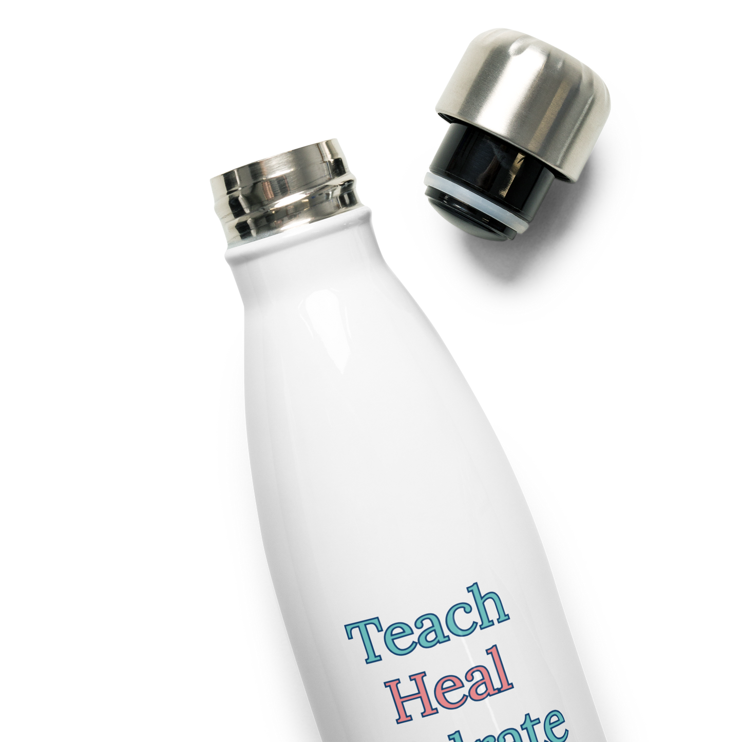 Teach Heal Hydrate Stainless Steel Water Bottle