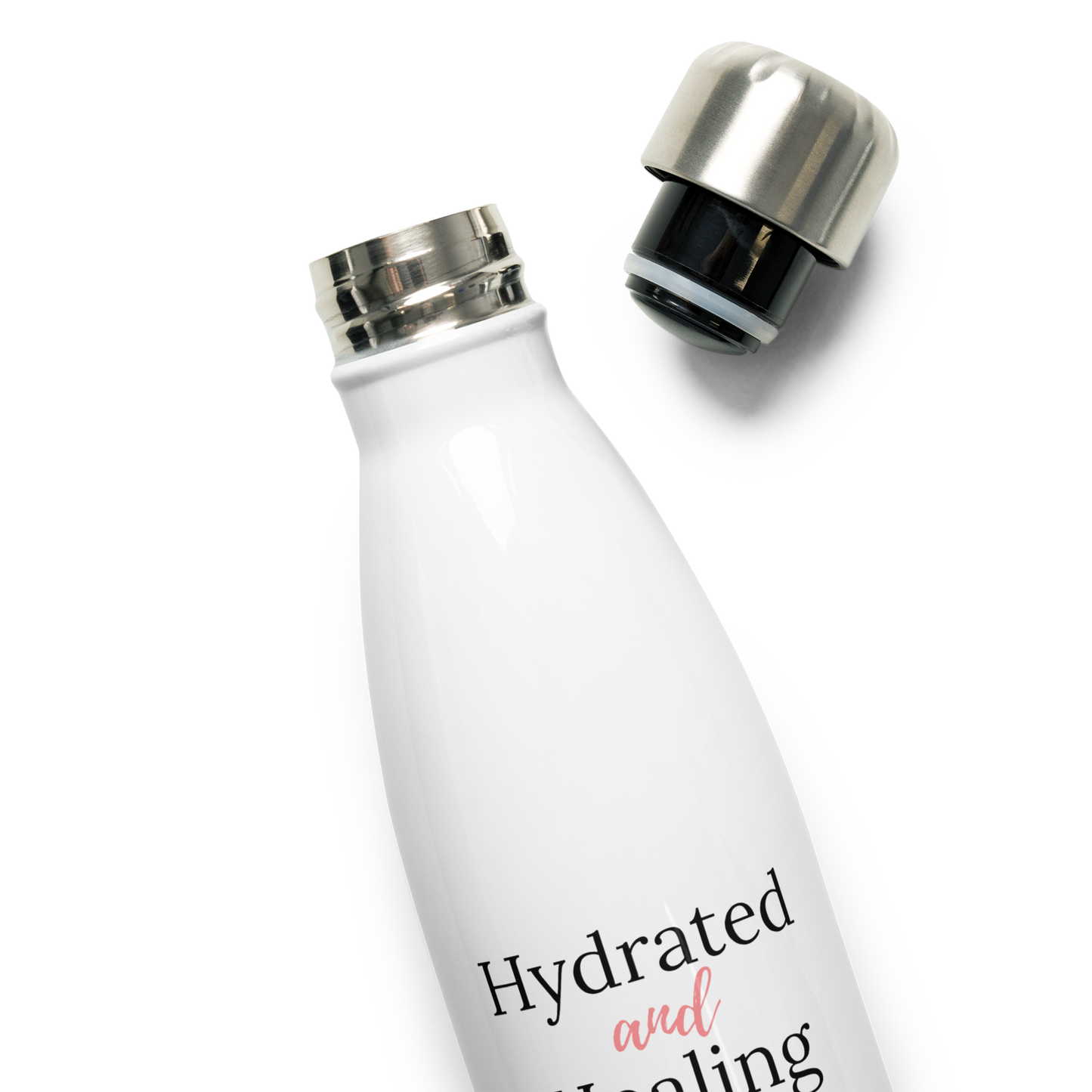Hydrated and Healing Stainless Steel Water Bottle